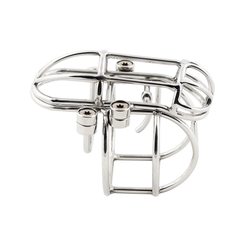 TERNENCE Large Detachable Male Chastity Device Steel Stainless Cock Cage with PA Puncture SM Penis Exercise Sex Toys