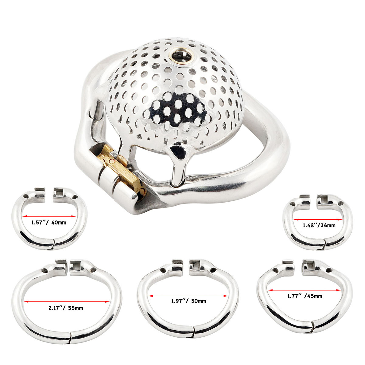 TERNENCE Men's Super Small Chastity Device Belt Steel Stainless Cock Cage Easy to Wear Adult Game Sex Toy