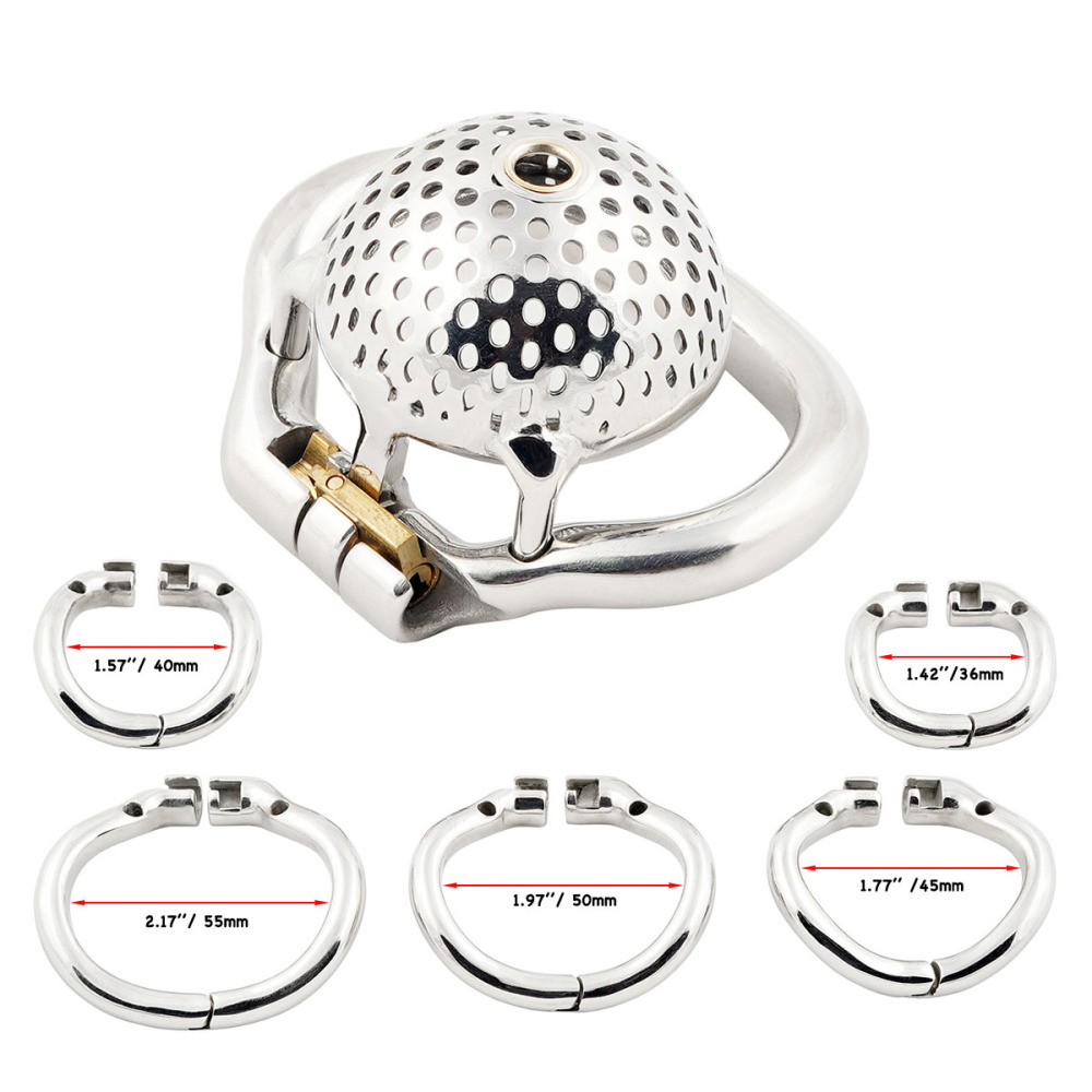 TERNENCE Men's Super Small Chastity Device Belt Steel Stainless Cock Cage Easy to Wear Adult Game Sex Toy