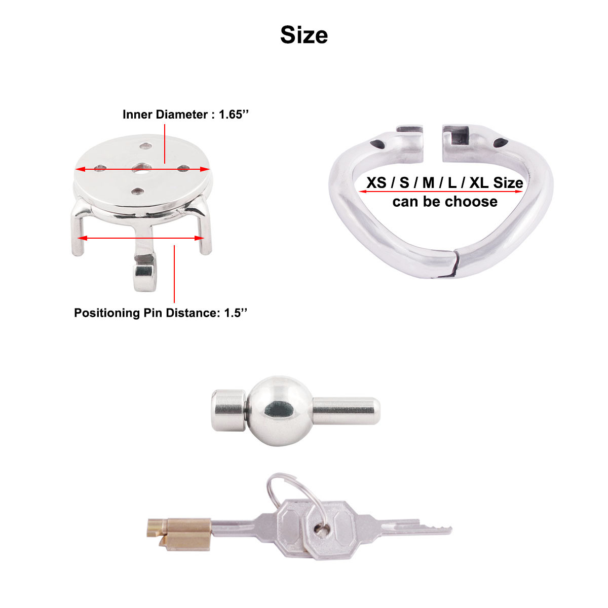 TERNENCE Flat Metal Male Chastity Cock Cage Steel Stainless Virginity Lock Belt with Negative Extreme Catheter Adult Game Sex Toy