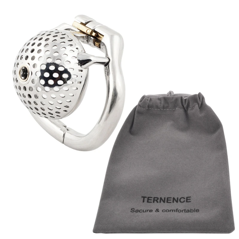 TERNENCE Men's Super Small Chastity Device Belt Steel Stainless Cock Cage Easy to Wear Adult Game Sex Toy