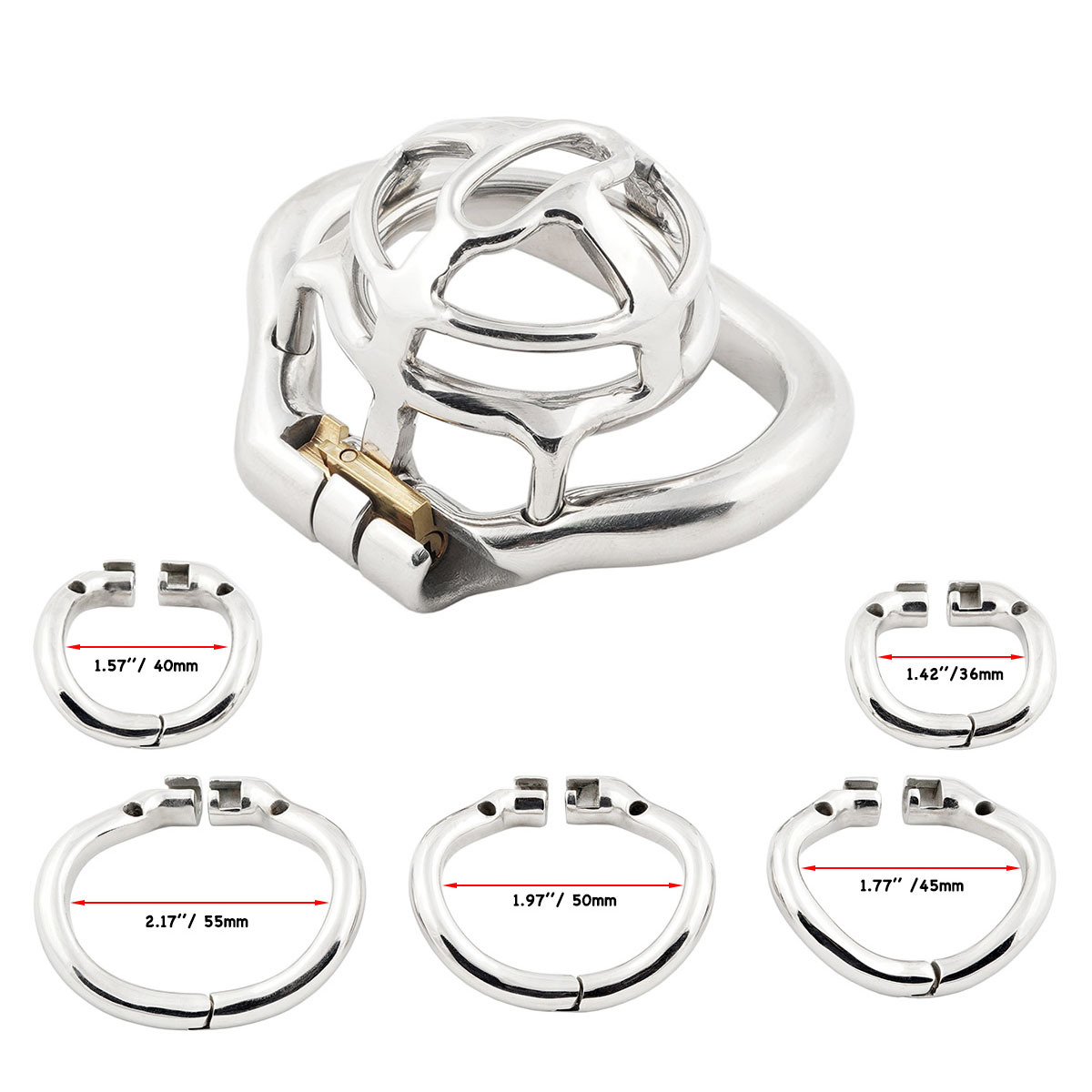 TERNENCE Small Size Male Chastity Cage Ergonomic Design Hinged Ring Cock Cage Penis Lock Adult Game Sex Toys