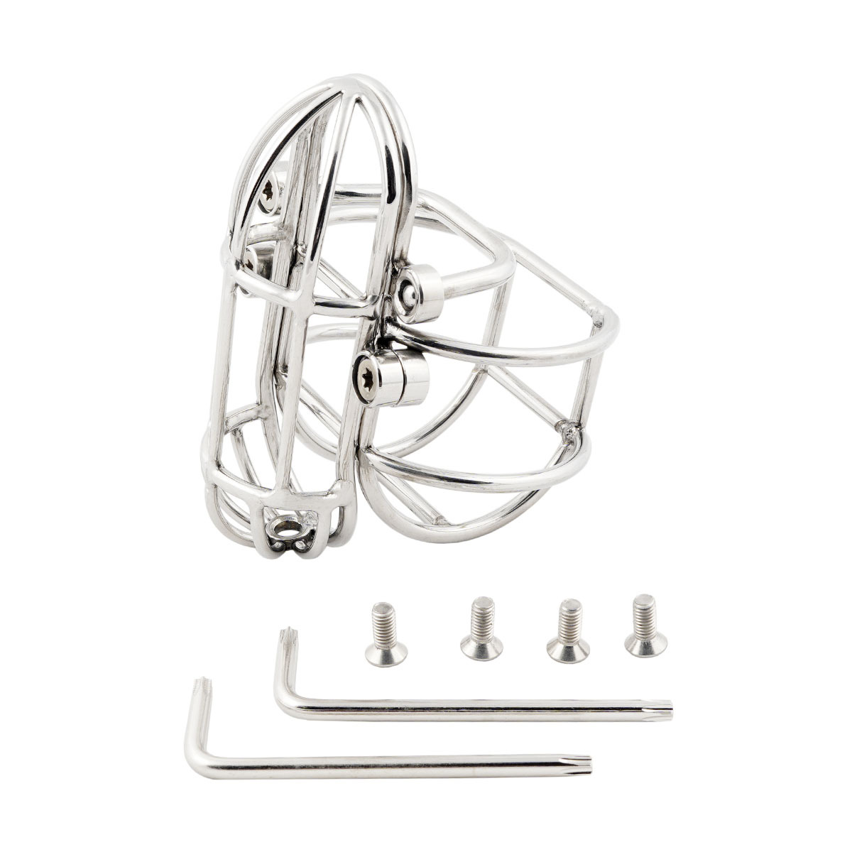 TERNENCE Large Detachable Male Chastity Device Steel Stainless Cock Cage Penis Ring Lock Adult Game Sex Toy