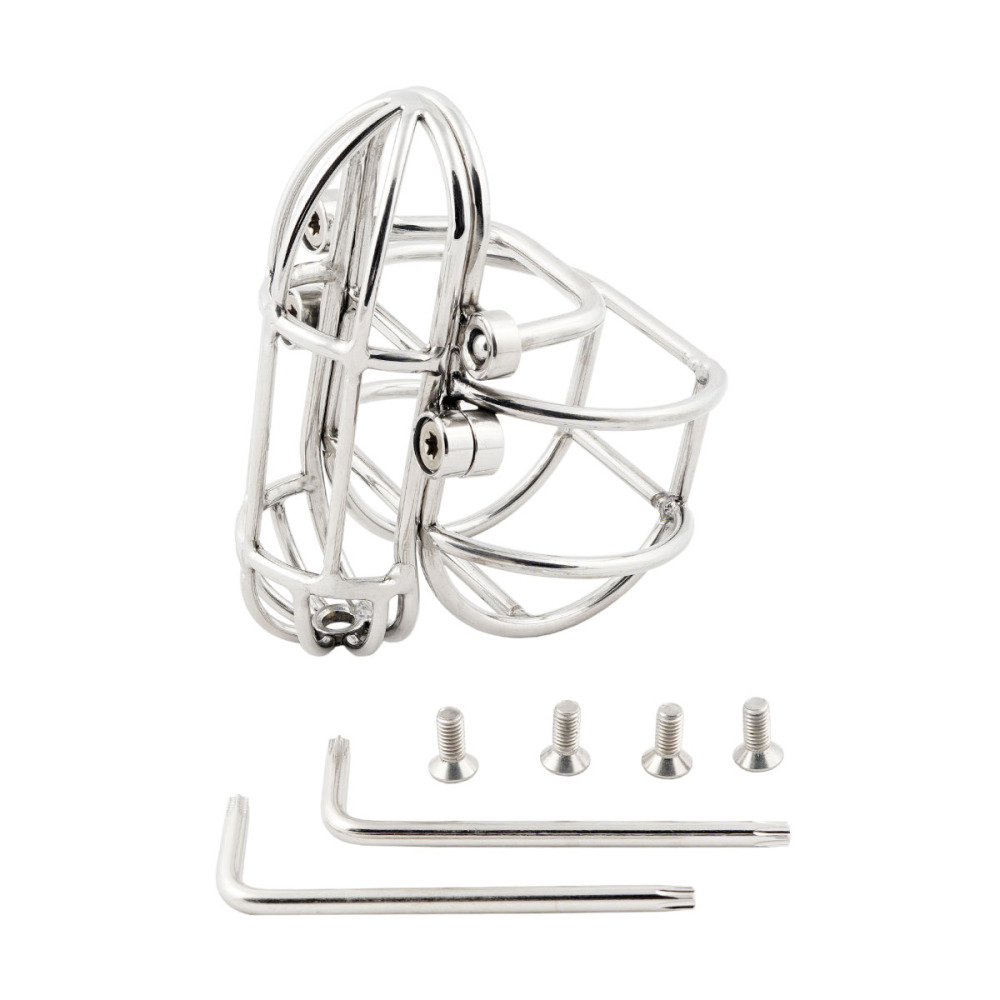 TERNENCE Large Detachable Male Chastity Device Steel Stainless Cock Cage Penis Ring Lock Adult Game Sex Toy