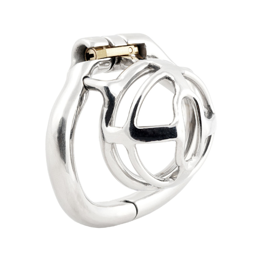 TERNENCE Small Size Male Chastity Cage Ergonomic Design Hinged Ring Cock Cage Penis Lock for Hinged Ring (only cages do not include rings and locks)