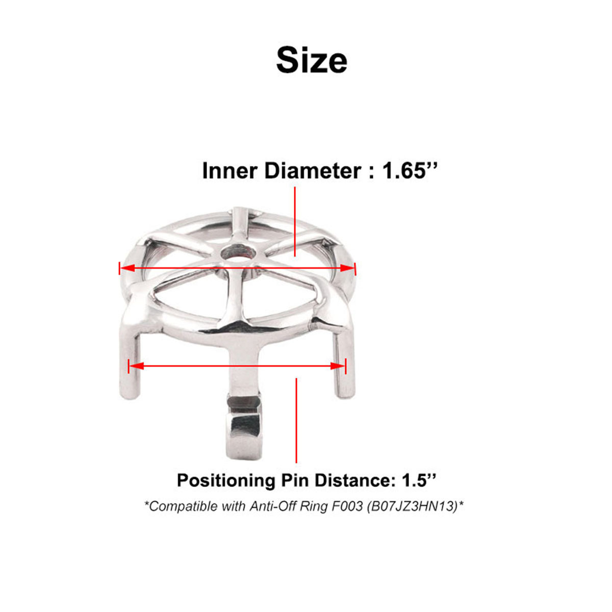 TERNENCE Male Flat Cage Super Short Chastity Device Stealth Lock Chastity Belt for Hinged Ring (only cages do not include rings and locks)