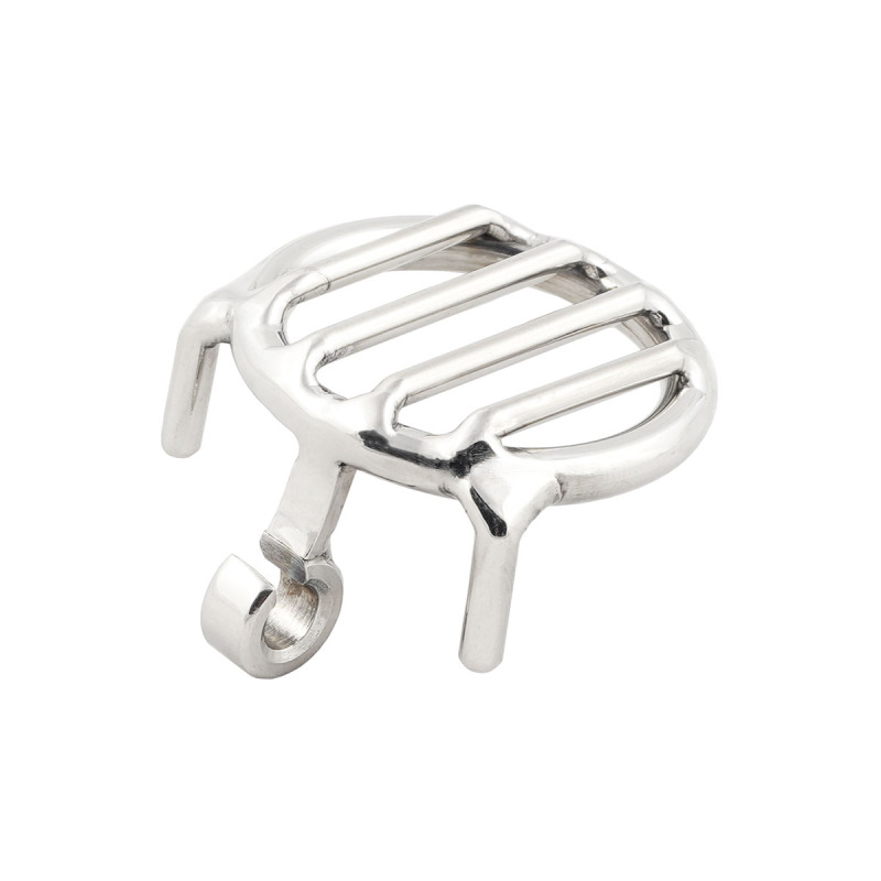 TERNENCE Male Flat Chastity Cock Cage Super Short Stealth Lock Chastity Belt for Hinged Ring (only cages do not include rings and locks)