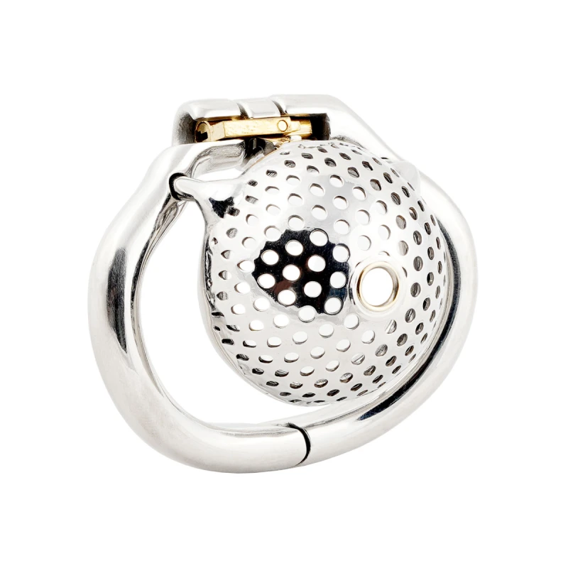 TERNENCE Men's Super Small Chastity Device Belt Steel Stainless Cock Cage for Hinged Ring (only cages do not include rings and locks)