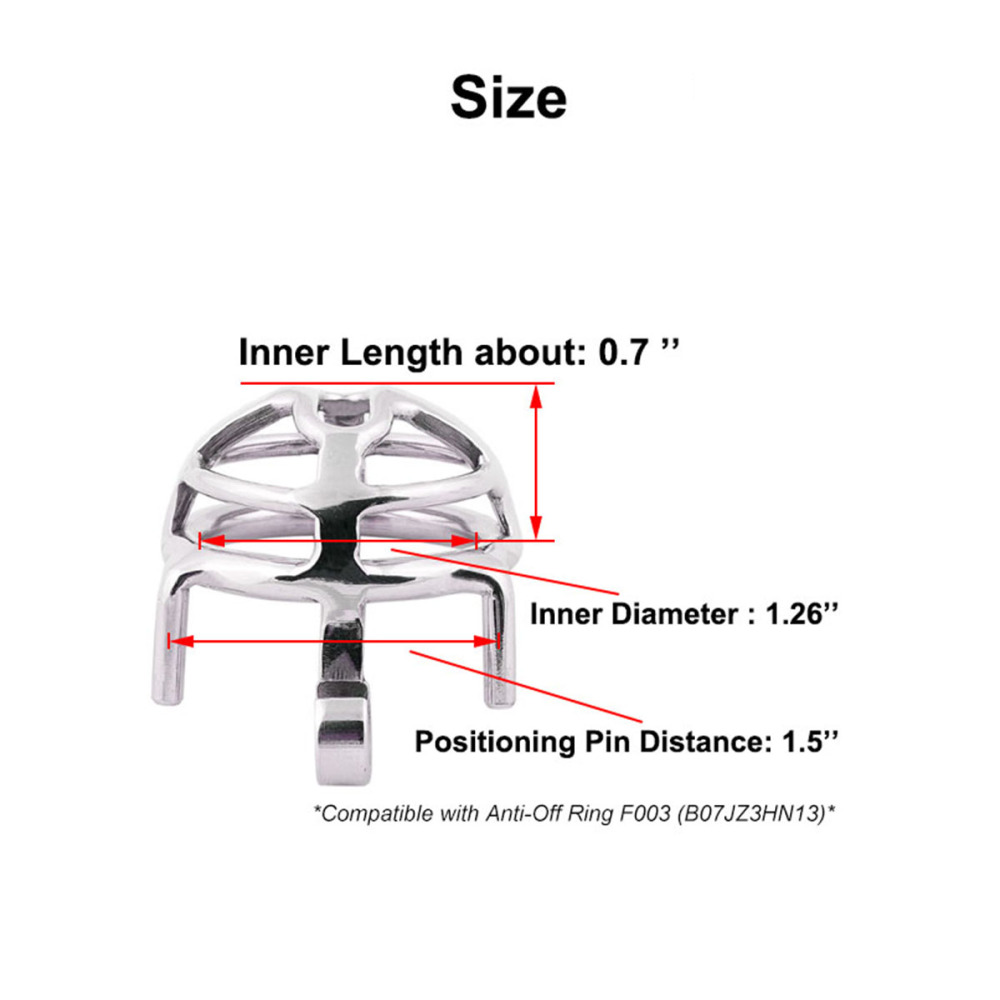 TERNENCE Small Size Male Chastity Cage Ergonomic Design Hinged Ring Cock Cage Penis Lock for Hinged Ring (only cages do not include rings and locks)