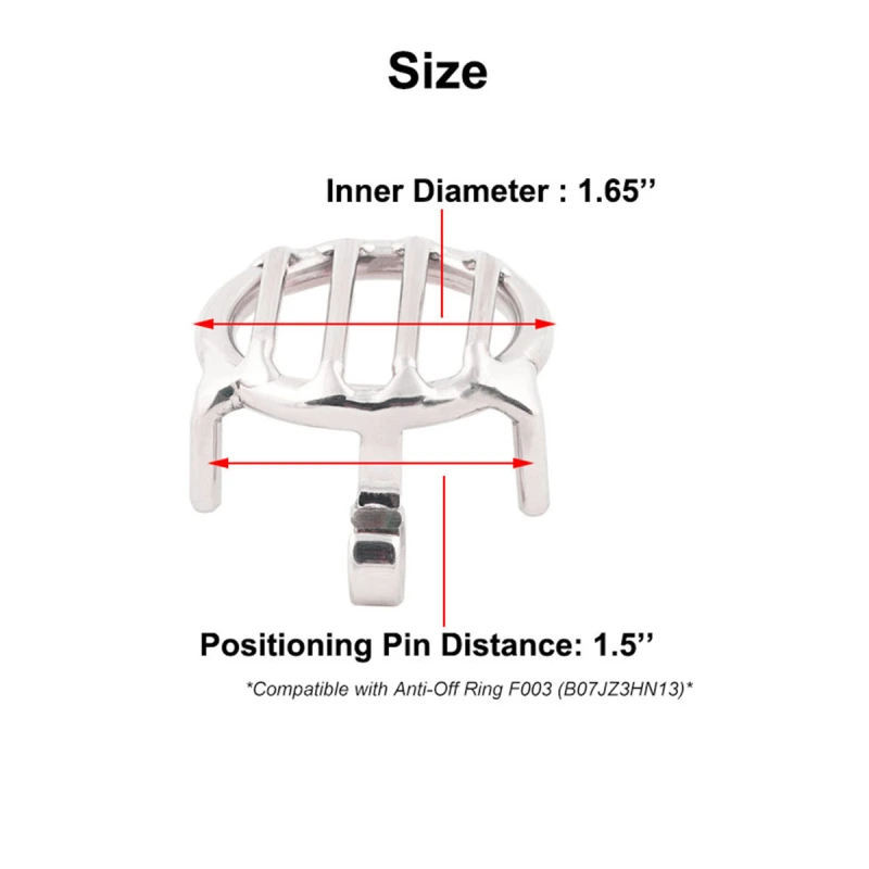 TERNENCE Male Flat Chastity Cock Cage Super Short Stealth Lock Chastity Belt for Hinged Ring (only cages do not include rings and locks)