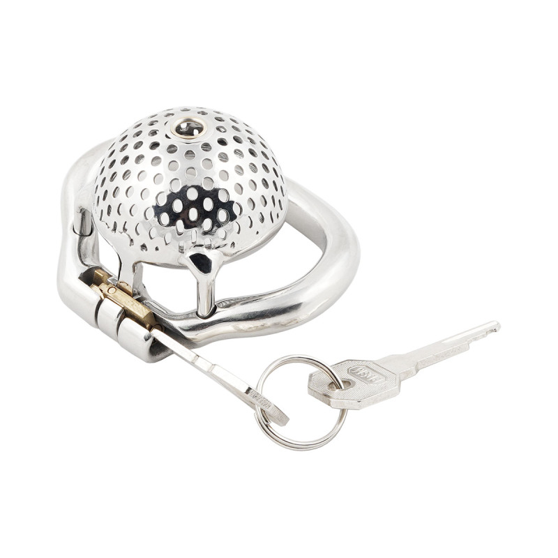 TERNENCE Men's Super Small Chastity Device Belt Steel Stainless Cock Cage for Hinged Ring (only cages do not include rings and locks)