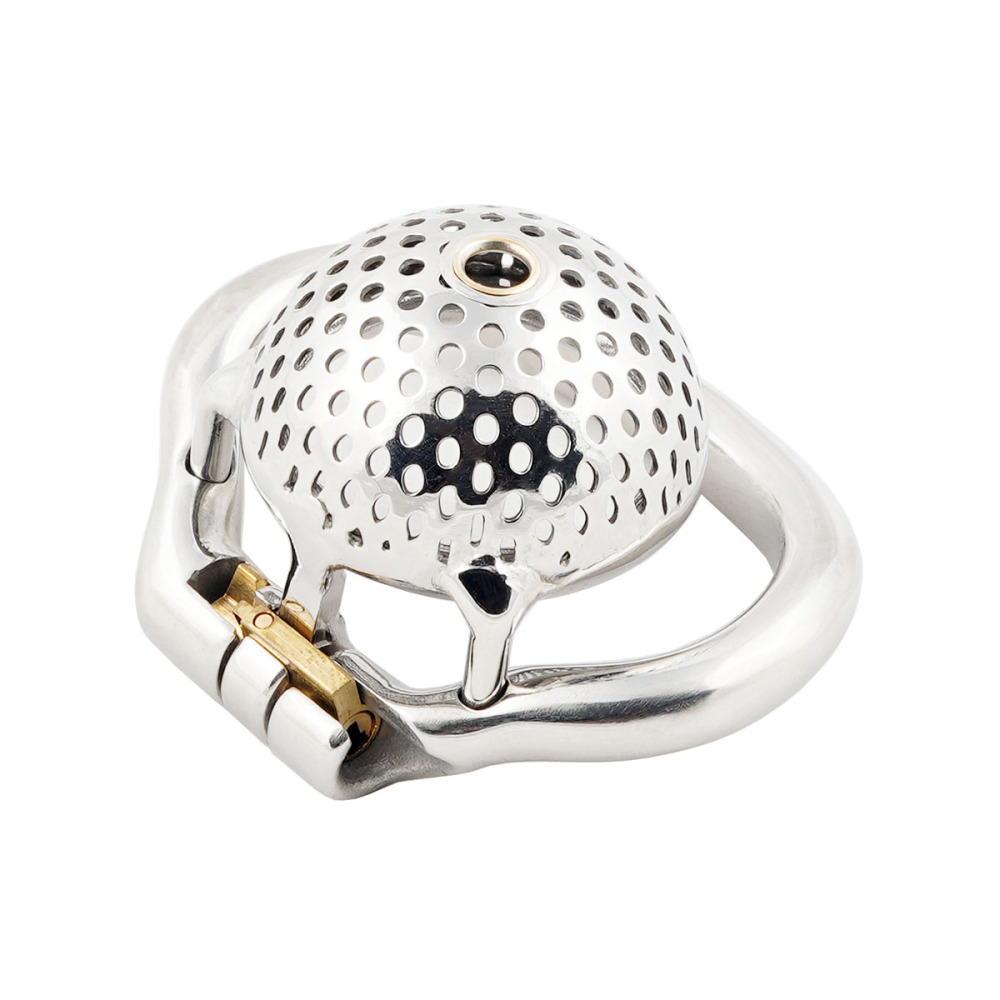 TERNENCE Men's Super Small Chastity Device Belt Steel Stainless Cock Cage for Hinged Ring (only cages do not include rings and locks)