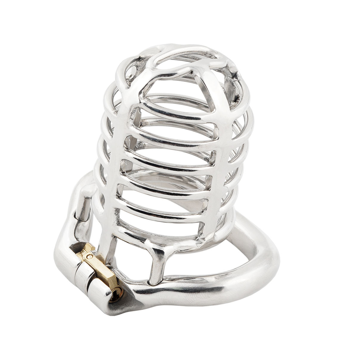 TERNENCE Long Size Men's Metal Chastity Device Ergonomic Design Hinged Ring Cock Cage Penis Lock for Hinged Ring (only cages do not include rings and locks)