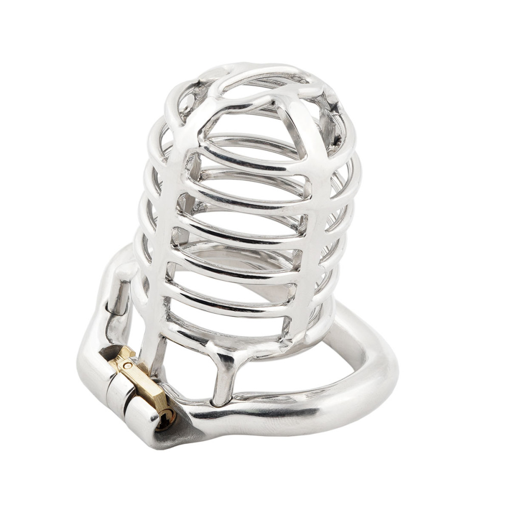 TERNENCE Long Size Men's Metal Chastity Device Ergonomic Design Hinged Ring Cock Cage Penis Lock for Hinged Ring (only cages do not include rings and locks)