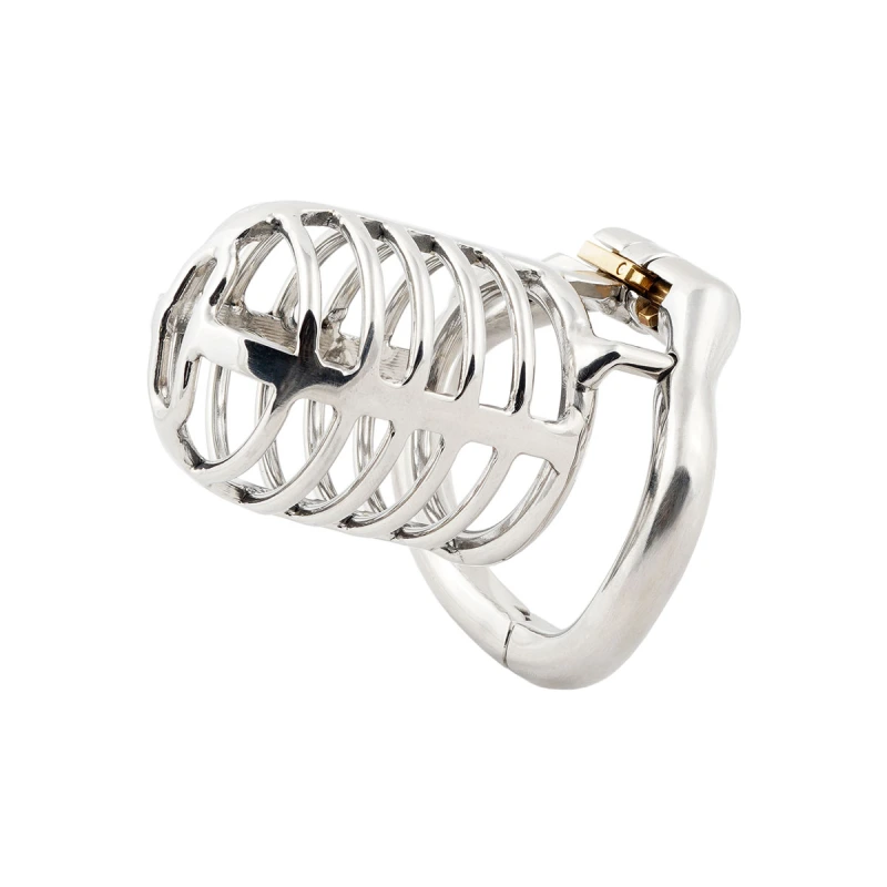 TERNENCE Long Size Men's Metal Chastity Device Ergonomic Design Hinged Ring Cock Cage Penis Lock for Hinged Ring (only cages do not include rings and locks)