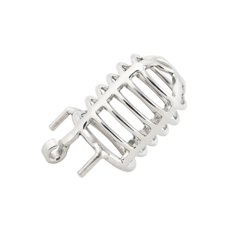 TERNENCE Long Size Men's Metal Chastity Device Ergonomic Design Hinged Ring Cock Cage Penis Lock for Hinged Ring (only cages do not include rings and locks)