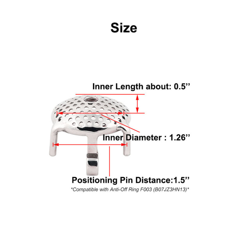 TERNENCE Super Small Cock Cage Male Flat Chastity Device Steel Stainless Virginity Lock Belt for Hinged Ring (only cages do not include rings and locks)