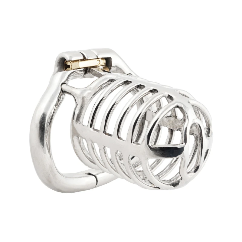 TERNENCE Long Size Men's Metal Chastity Device Ergonomic Design Hinged Ring Cock Cage Penis Lock for Hinged Ring (only cages do not include rings and locks)