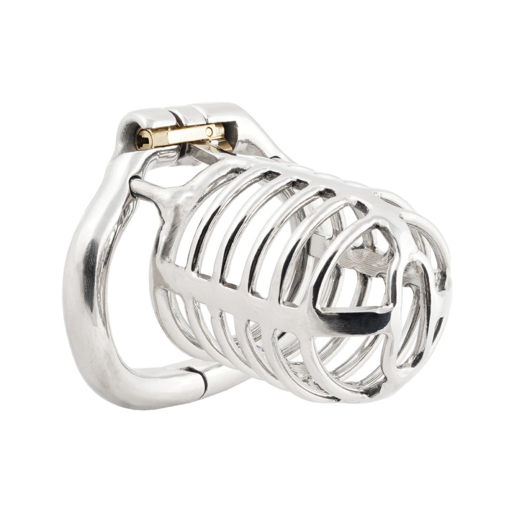 TERNENCE Long Size Men's Metal Chastity Device Ergonomic Design Hinged Ring Cock Cage Penis Lock for Hinged Ring (only cages do not include rings and locks)