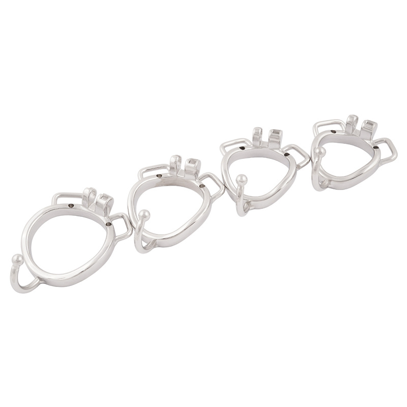 Chastity cage Closed Base Ring Attachable Belt Ergonomic Design Cock cage Base Ring with Separation Hook Men's Chasity Device Stainless Steel Virginity Lock