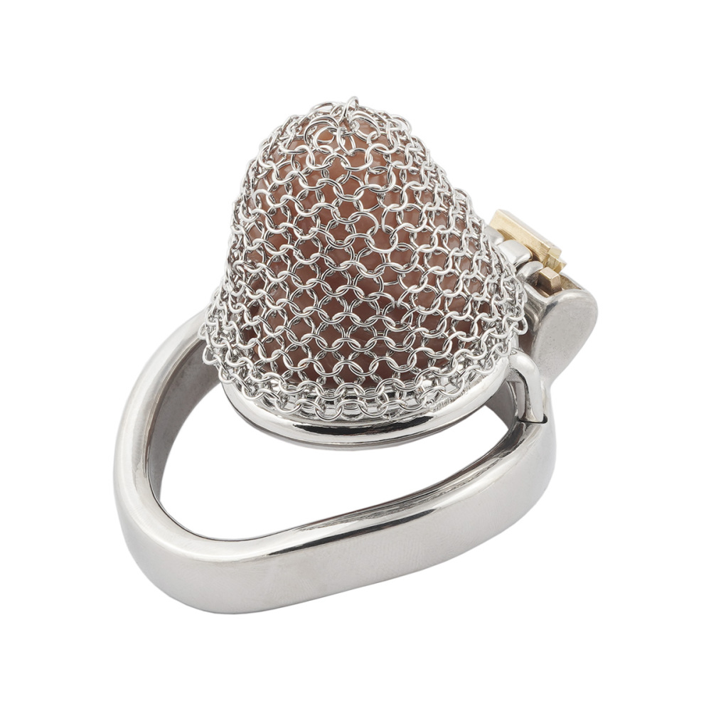 Stainless Steel Gauze Male Chastity Cage Metal Chastity Locks Comfortable Soft Cock Cage Easy to Wear Men's Virginity Lock - XS Cage Length 1.5''