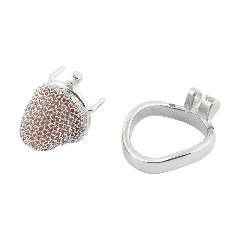 Stainless Steel Gauze Male Chastity Cage Metal Chastity Locks Comfortable Soft Cock Cage Easy to Wear Men's Virginity Lock - XS Cage Length 1.5''