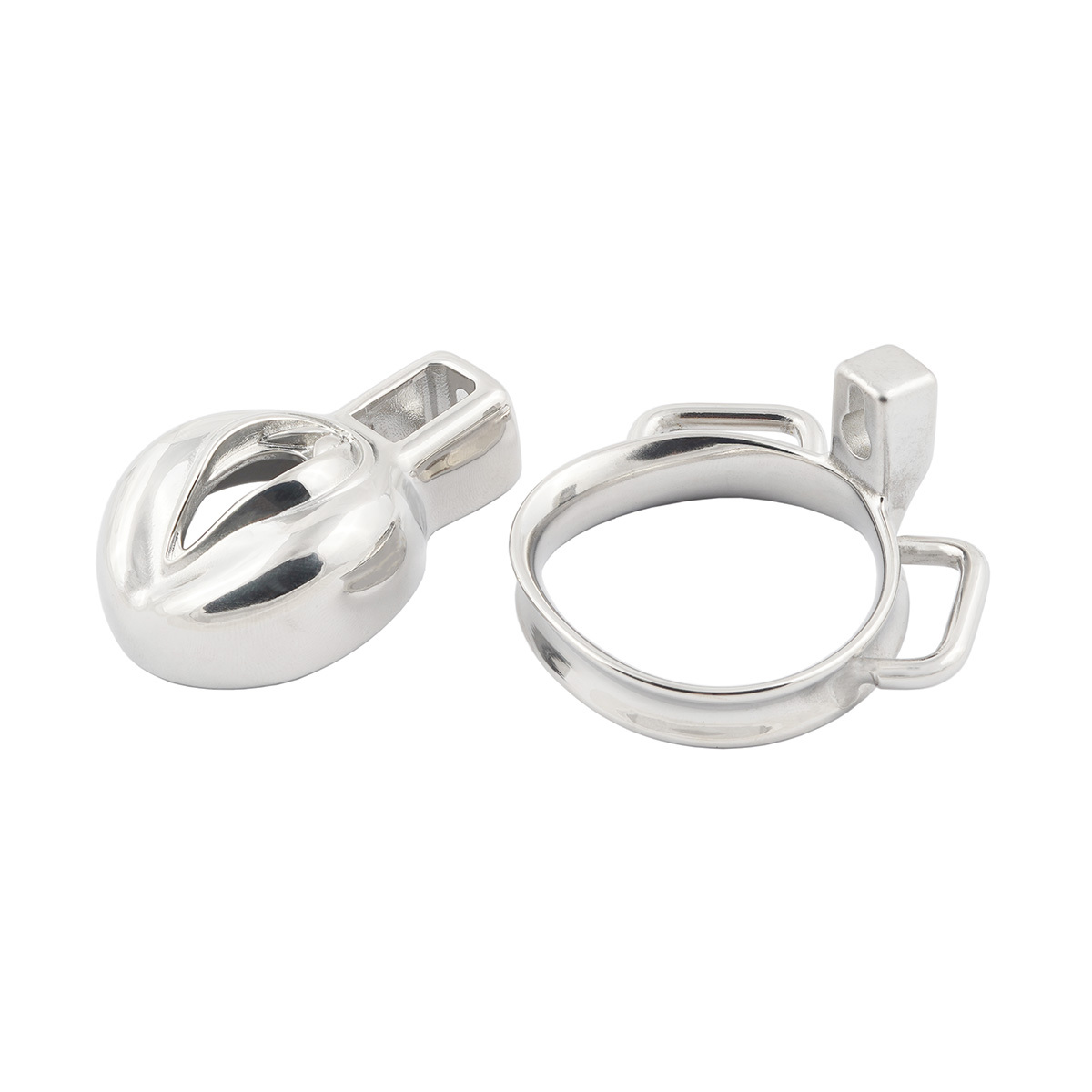 Closed Base Ring Attachable Belt Ergonomic Design Chastity cage Base Ring for Men's Chasity Device Stainless Steel Virginity Lock Cock cage