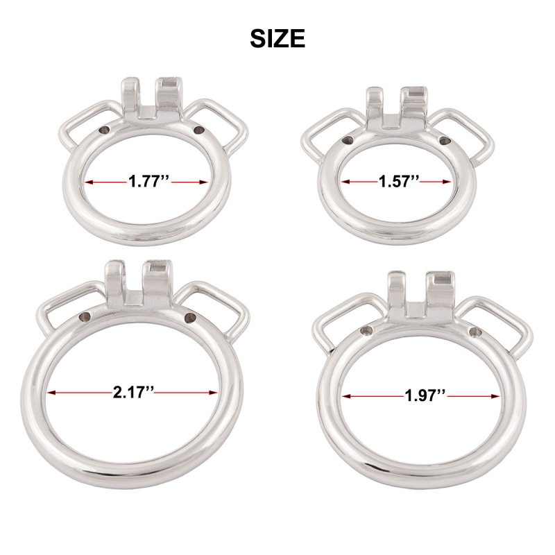 Chastity Device cage Closed Base Ring Attachable Belt Cock cage Base Ring for Men's Chasity cage Stainless Steel Virginity Lock