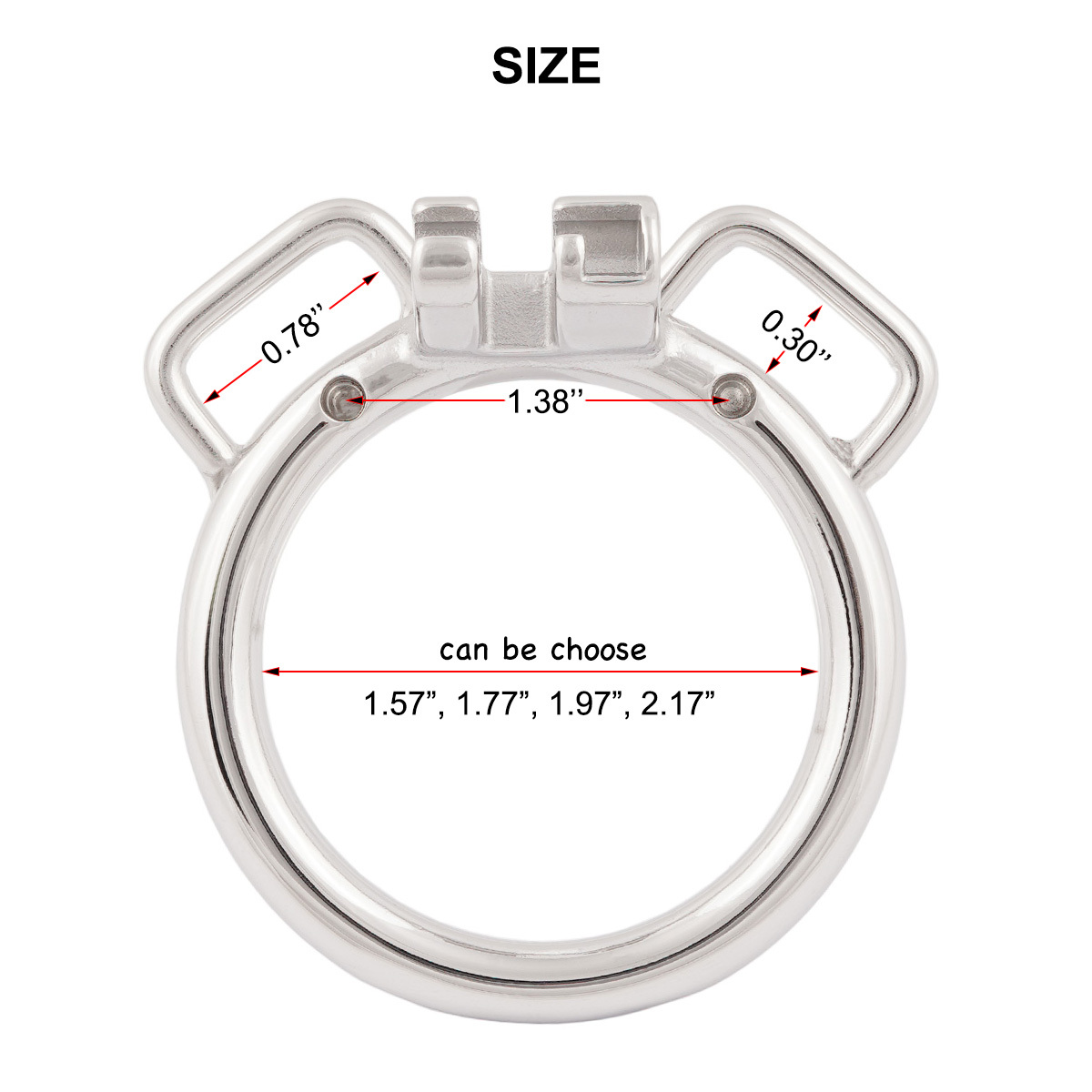 Chastity Device cage Closed Base Ring Attachable Belt Cock cage Base Ring for Men's Chasity cage Stainless Steel Virginity Lock
