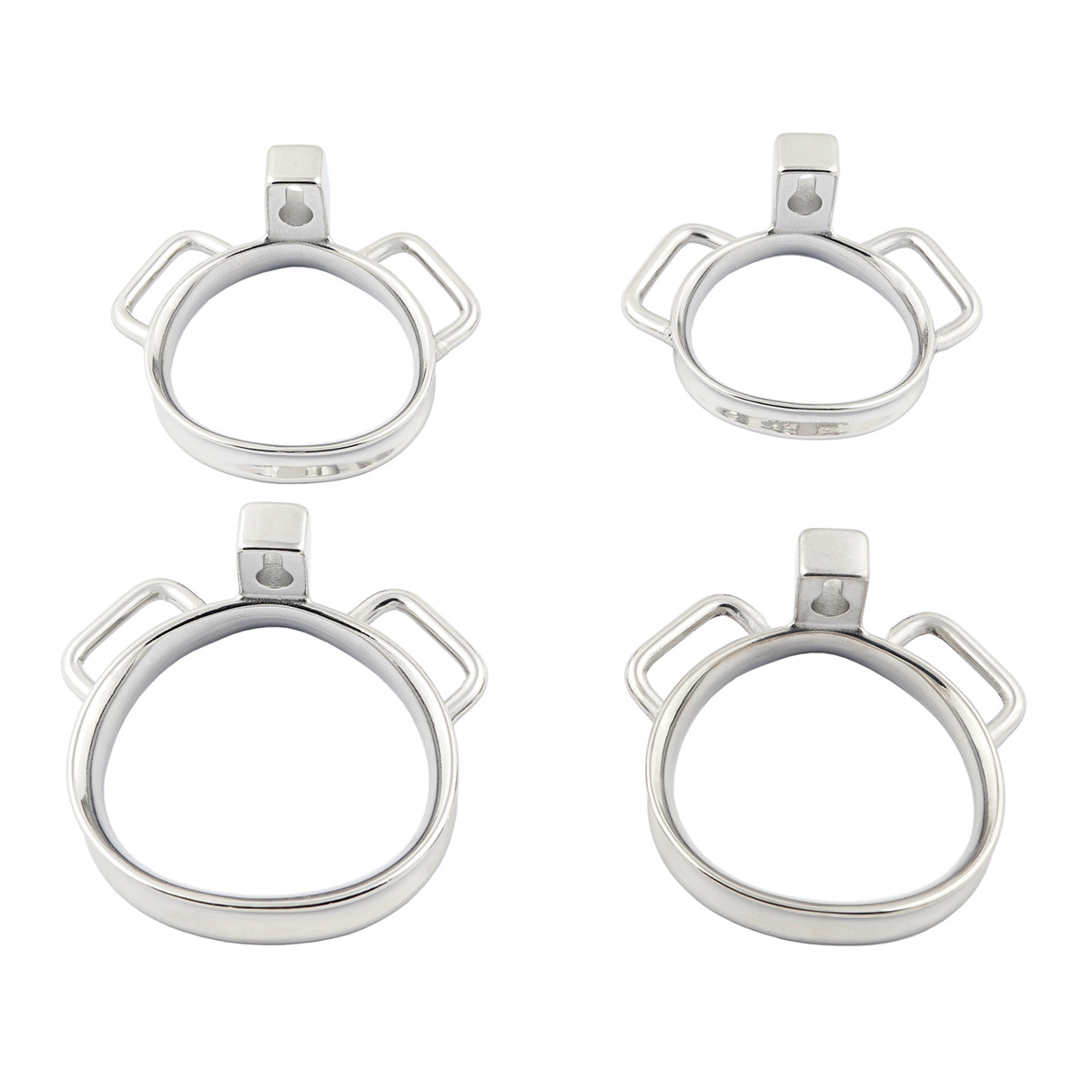 Closed Base Ring Attachable Belt Ergonomic Design Chastity cage Base Ring for Men's Chasity Device Stainless Steel Virginity Lock Cock cage