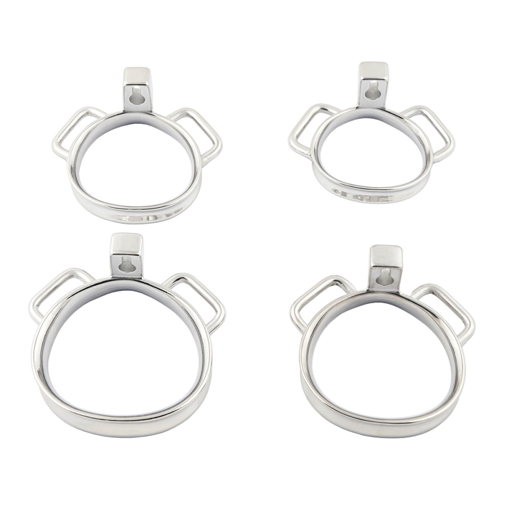 Closed Base Ring Attachable Belt Ergonomic Design Chastity cage Base Ring for Men's Chasity Device Stainless Steel Virginity Lock Cock cage