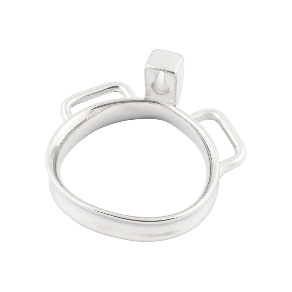 Closed Base Ring Attachable Belt Ergonomic Design Chastity cage Base Ring for Men's Chasity Device Stainless Steel Virginity Lock Cock cage