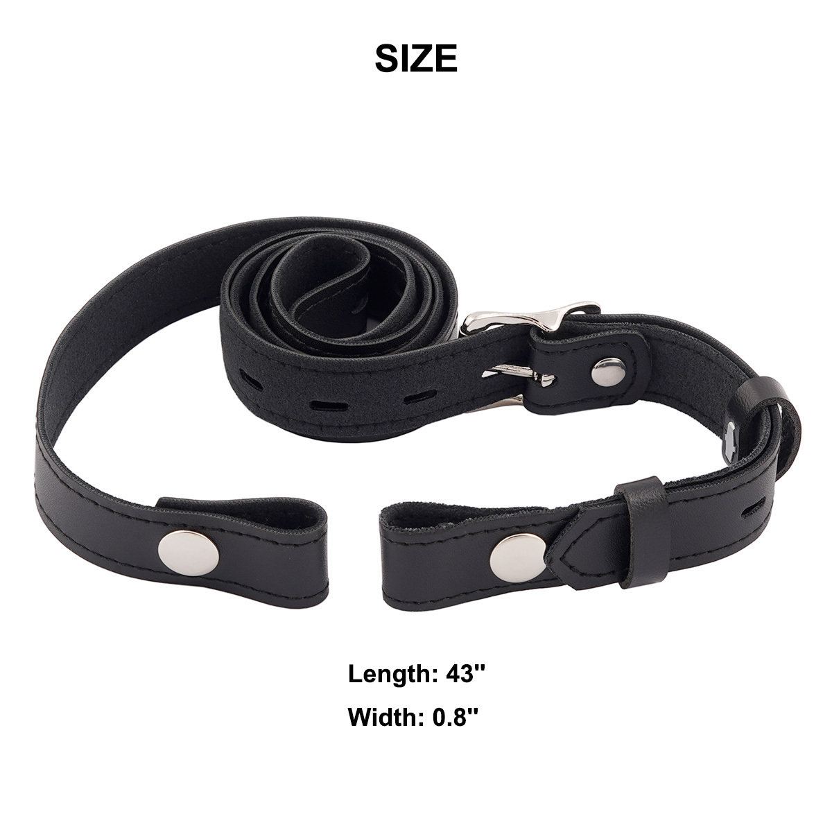 Chastity Device Closed Base Ring Belt for Cock Cage Base Ring Removable PU Belt