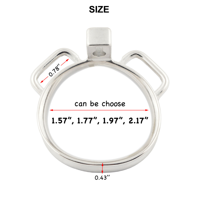 Closed Base Ring Attachable Belt Ergonomic Design Chastity cage Base Ring for Men's Chasity Device Stainless Steel Virginity Lock Cock cage