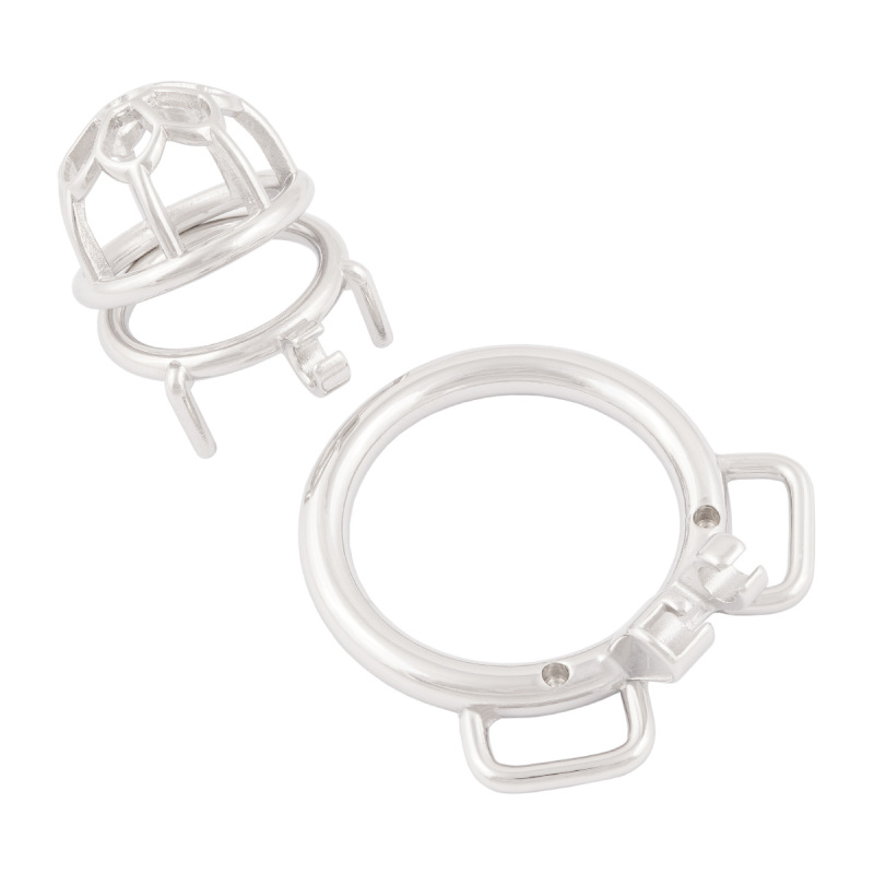 Chastity Device cage Closed Base Ring Attachable Belt Cock cage Base Ring for Men's Chasity cage Stainless Steel Virginity Lock