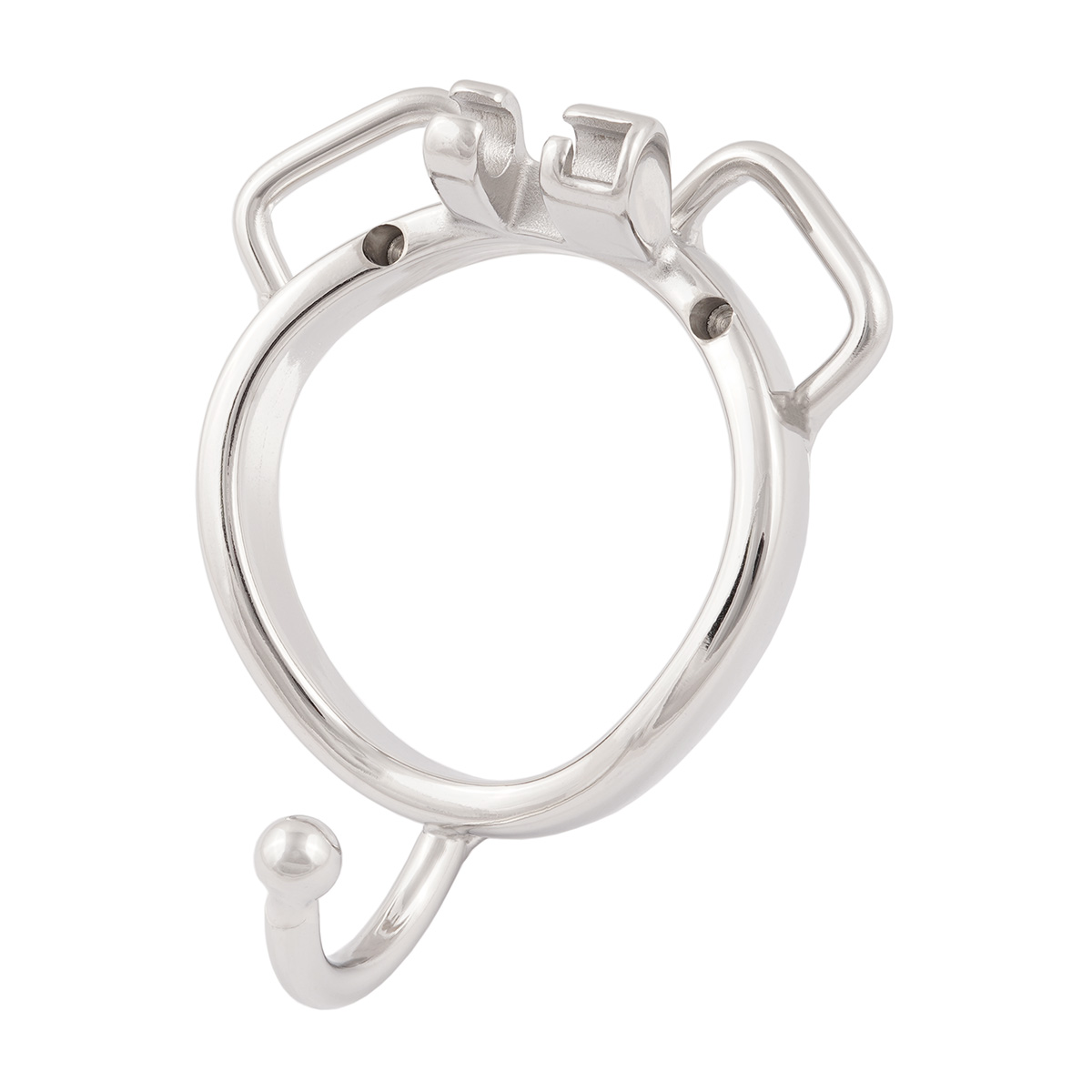 Chastity cage Closed Base Ring Attachable Belt Ergonomic Design Cock cage Base Ring with Separation Hook Men's Chasity Device Stainless Steel Virginity Lock