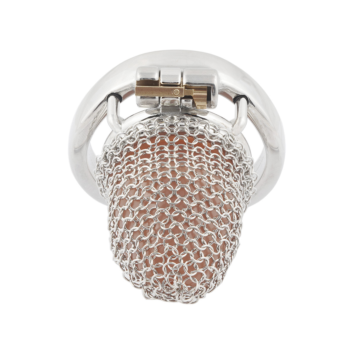 Stainless Steel Gauze Male Chastity Cage Metal Chastity Locks Comfortable Soft Cock Cage Easy to Wear Men's Virginity Lock - S Cage Length 1.8''