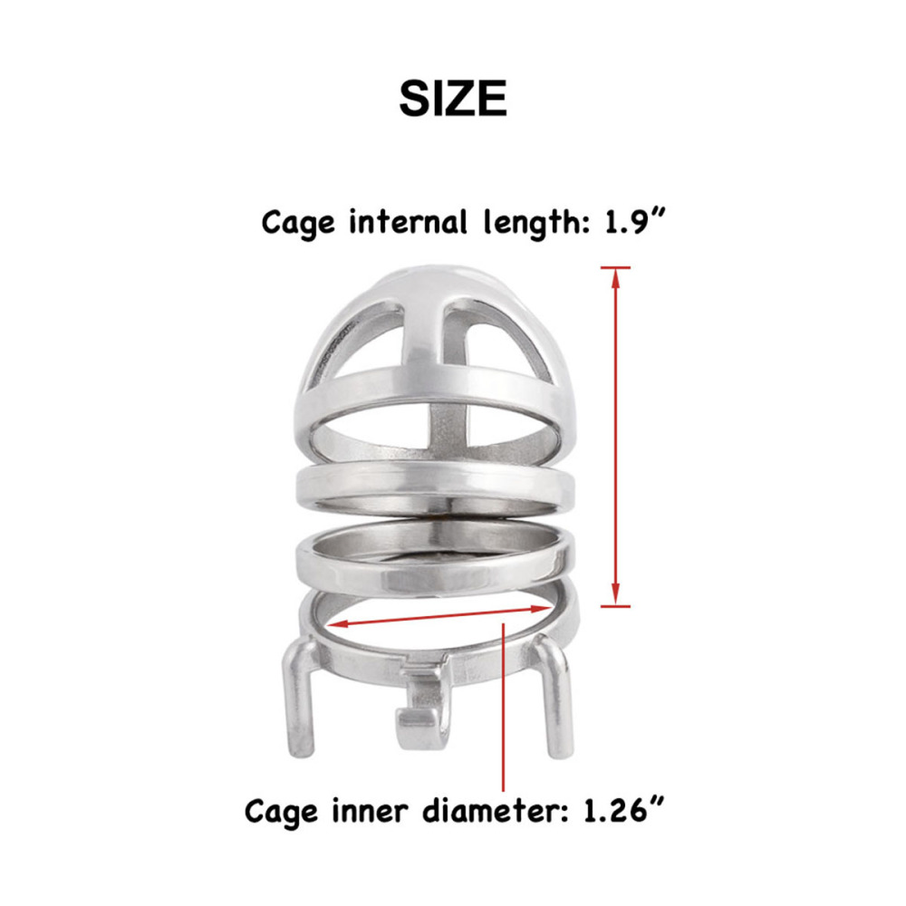 Stainless Steel Men's Chastity Device for The Best Men Companion (only cages do not include rings and locks)