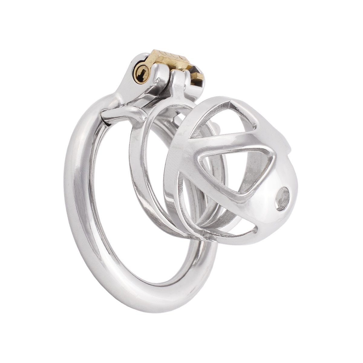 Men's Chastity Device Stainless Steel Vīrginity Lock Short Male Abstinence Devices Penis Cage Prevent Erection Toy (only cages do not include rings and locks)