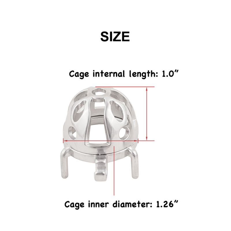 Small Male Chastity Cage Device Stainless Steel Ergonomic Design Male Locked SM Penis Exercise Sex Toys (only cages do not include rings and locks)