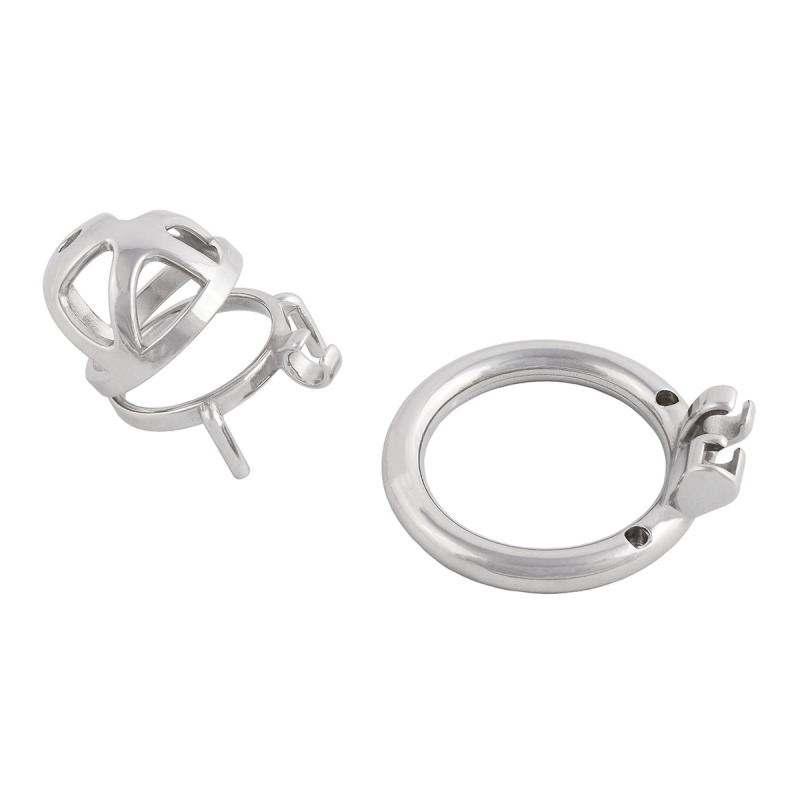 Men's Chastity Device Stainless Steel Vīrginity Lock Short Male Abstinence Devices Penis Cage Prevent Erection Toy