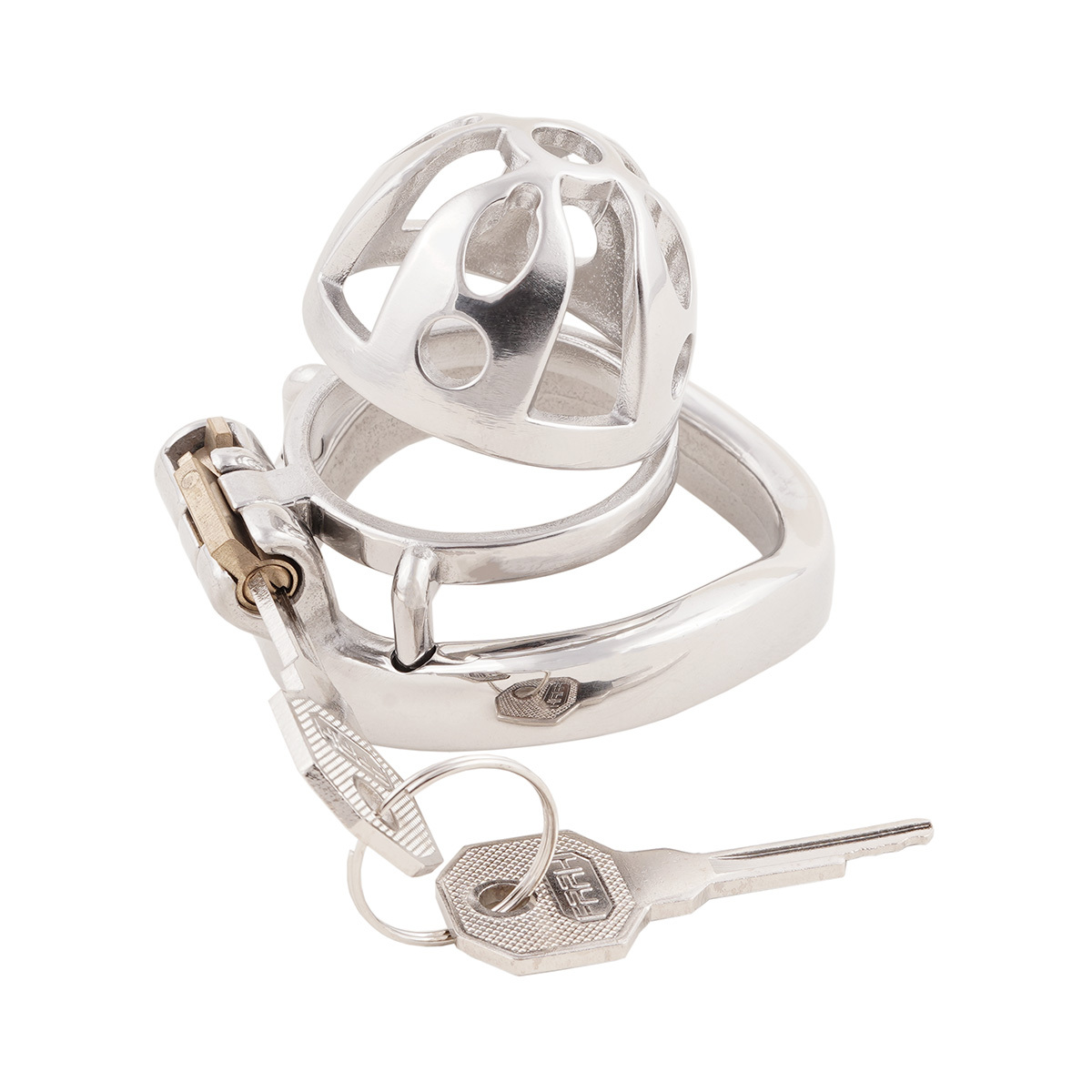 Male Cock Cage Adult Game Sex Toy Ergonomic Design Stainless Steel Stealth Lock (only cages do not include rings and locks)