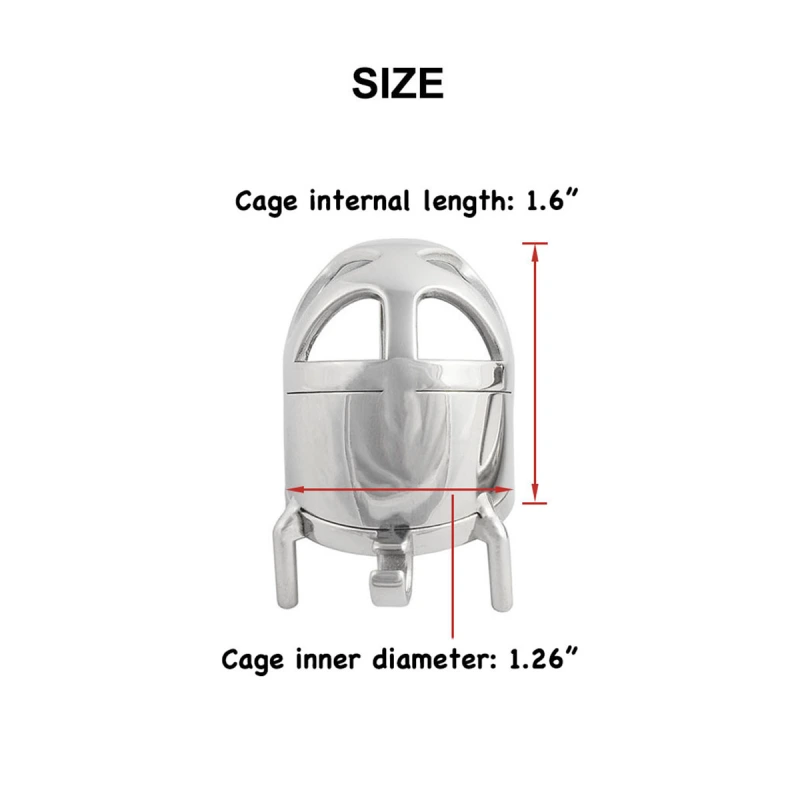 Men's Stainless Steel Male Pennis Lock Cock Penis Ring Cage Male Chastity Cage for Men Clothing (only cages do not include rings and locks)