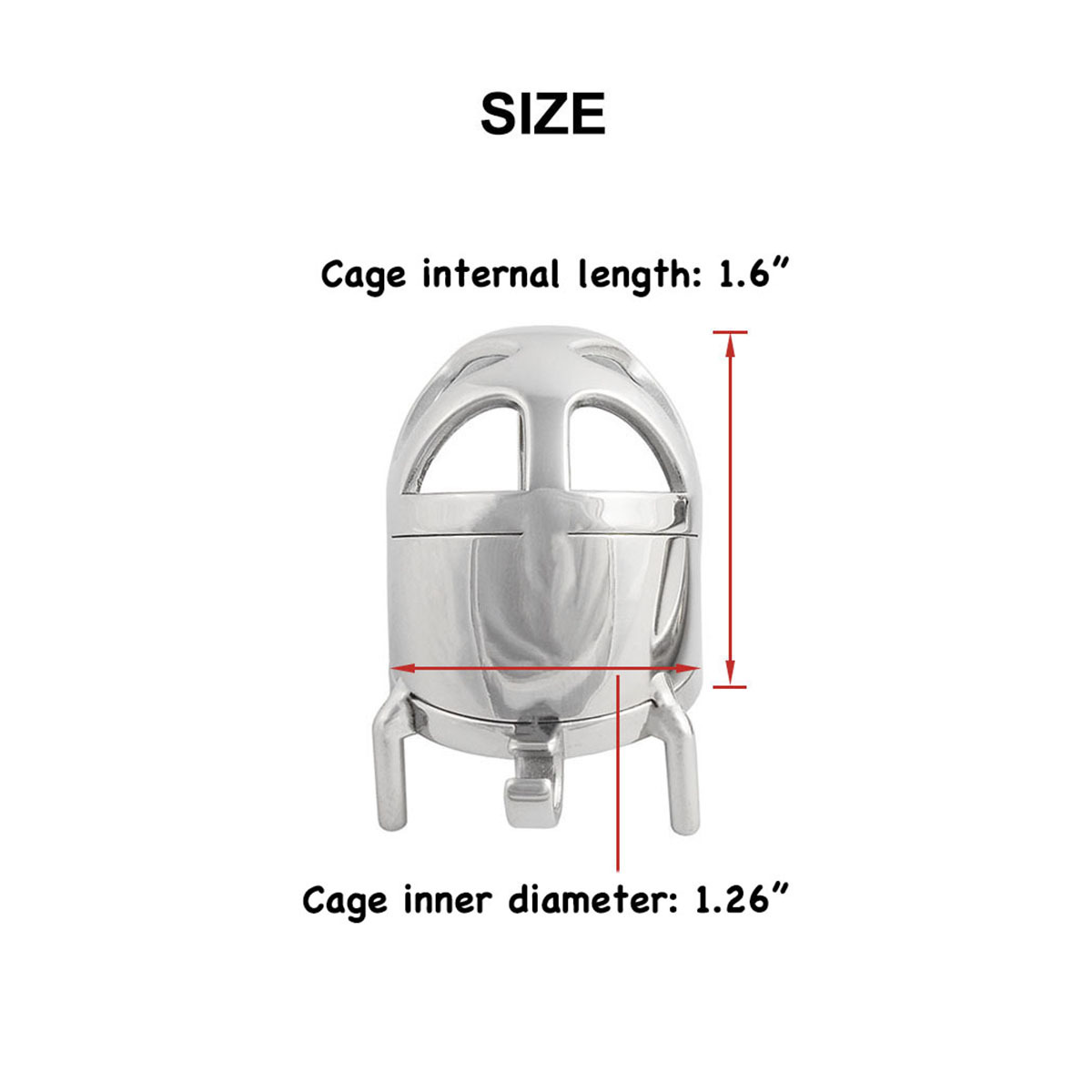 Men's Stainless Steel Male Pennis Lock Cock Penis Ring Cage Male Chastity Cage for Men Clothing (only cages do not include rings and locks)