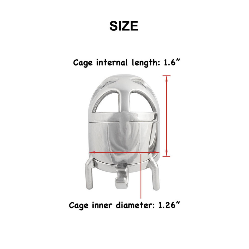 Men's Stainless Steel Male Pennis Lock Cock Penis Ring Cage Male Chastity Cage for Men Clothing (only cages do not include rings and locks)