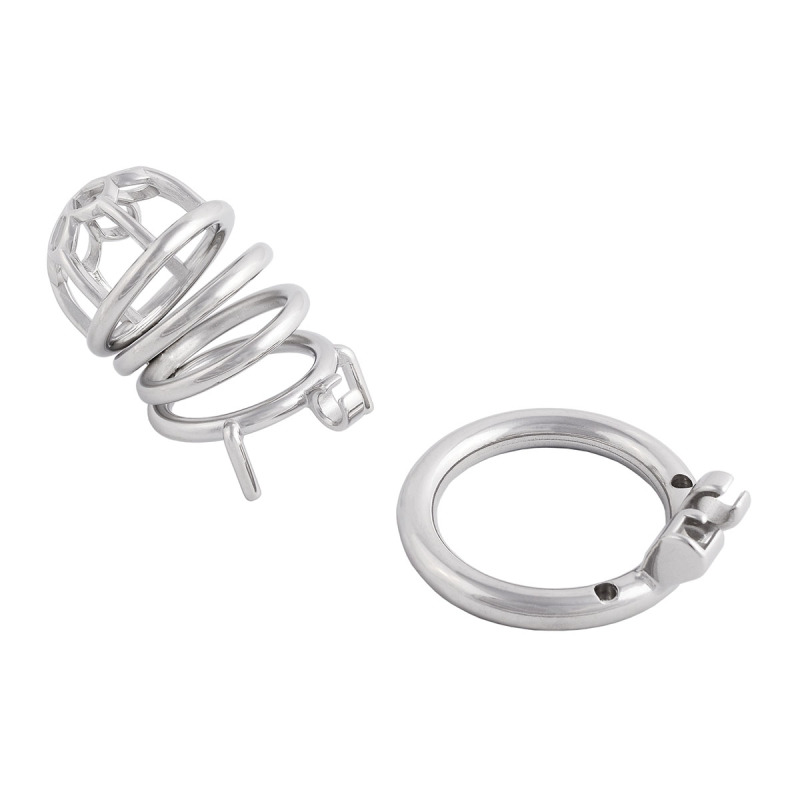 Men's Stainless Steel Male Pennis Lock Cook Penis Ring Cage Male Chastity Device for Men Penis (only cages do not include rings and locks)