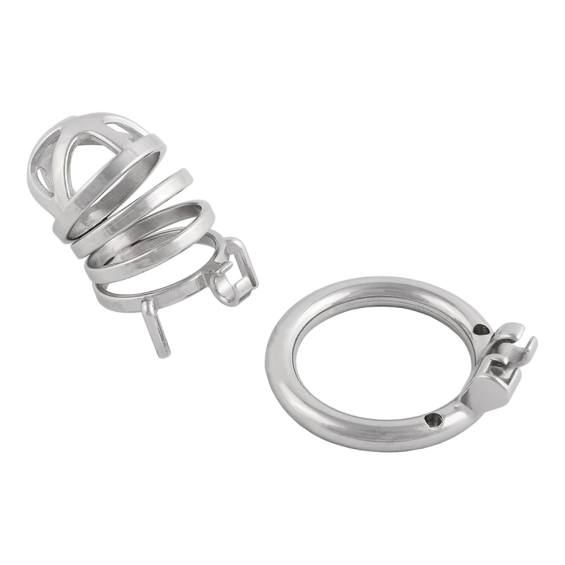 Stainless Steel Men's Chastity Device for The Best Men Companion (only cages do not include rings and locks)