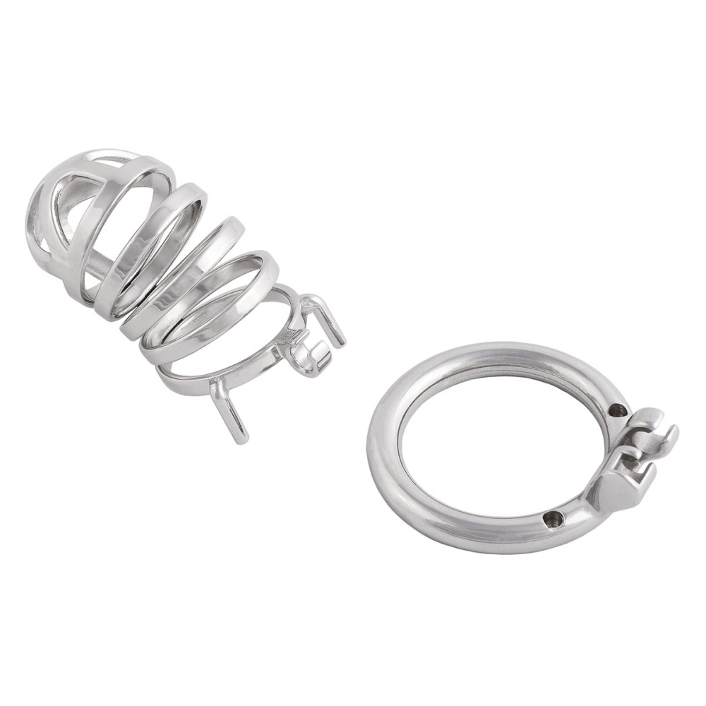 Chasity Cage Men Metal Chastity Device Breathable Male Abstinence Chastity Lock Cock Cage for The Best Men Companion (only cages do not include rings and locks)