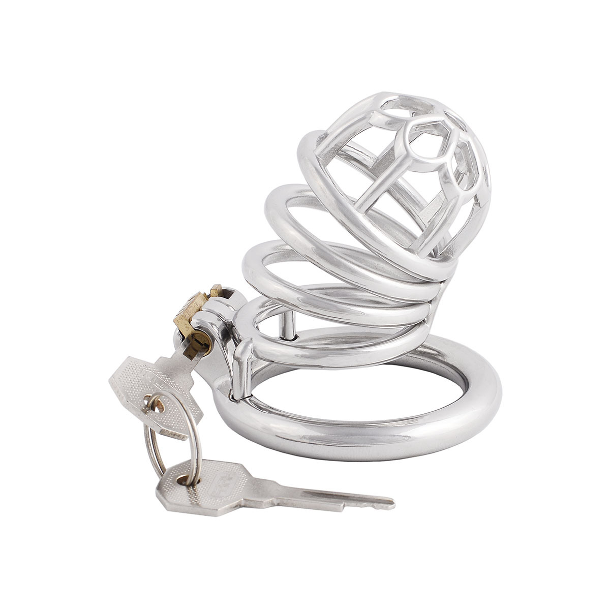 Men's Stainless Steel Male Pennis Lock Cook Penis Ring Cage Male Chastity Device for Men Penis (only cages do not include rings and locks)