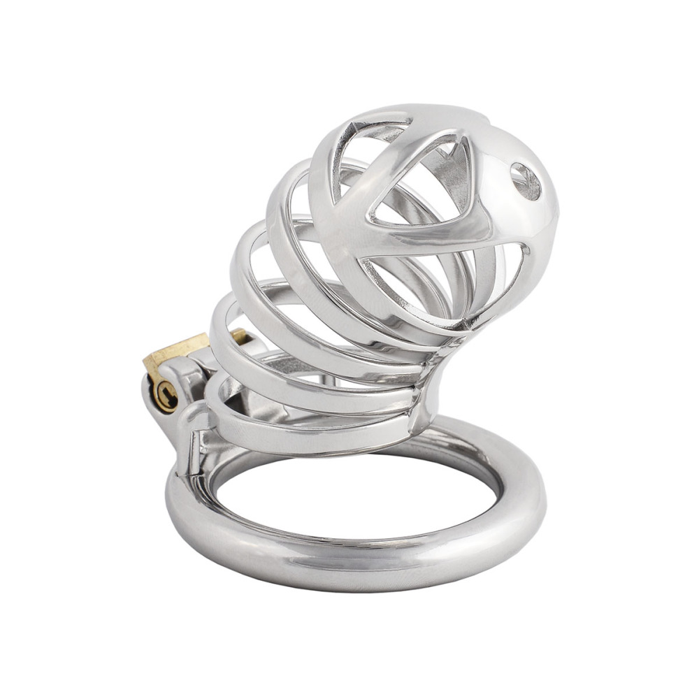 Chasity Cage Men Metal Chastity Device Breathable Male Abstinence Chastity Lock Cock Cage for The Best Men Companion (only cages do not include rings and locks)